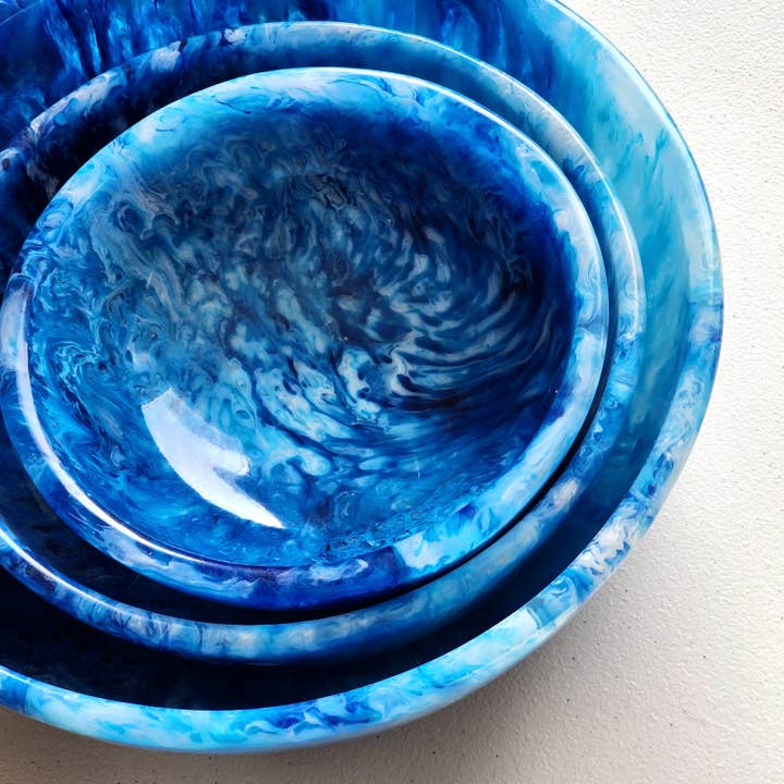 Gibb & Daan - Vente Bol de service - Ensemble de 3 bols de service en résine coulée à la main2