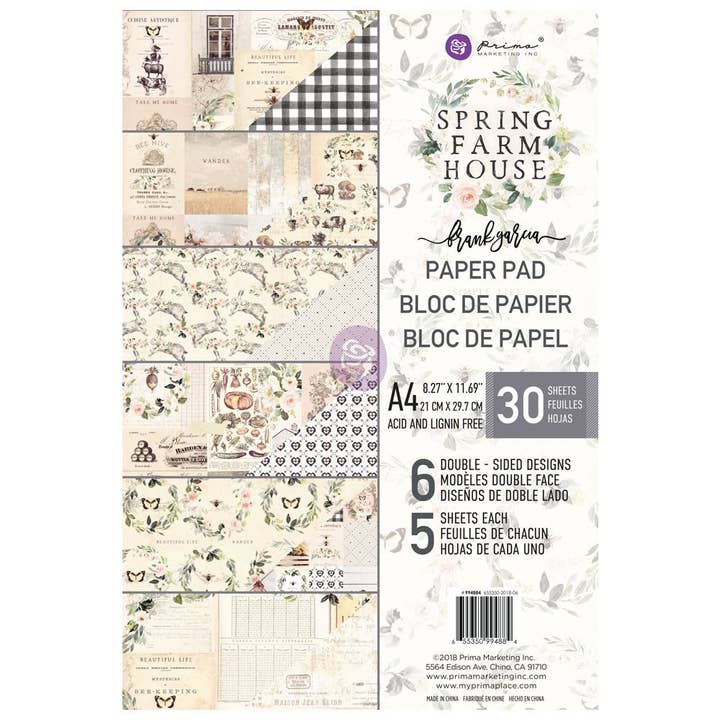 A4 Paper Pad-Spring Farmhouse for wholesale by Prima Marketing Inc