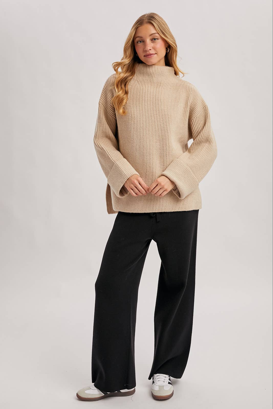 Bluivy - Wholesale Knit Sweater - Women's - FUNNEL NECK OVERSIZED PULLOVER6