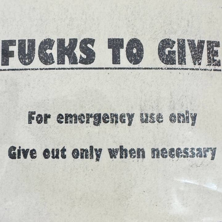 Hillbilly Hippy - Wholesale Gag Gift/Novelty Gift - Bag Of Fucks, Wooden Curse Words, My Last Fuck, Adult Gifts, Prank Gifts, Gag Gifts, Run out of Fucks to give2