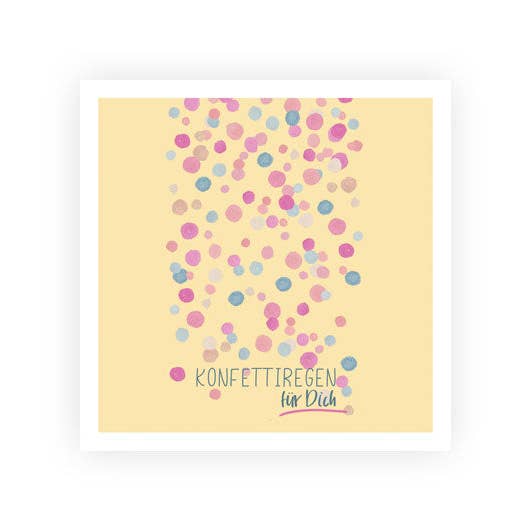 Confetti Rain Pastel | Postcard | Birthday for wholesale by Hey!Cards GmbH & Co. KG