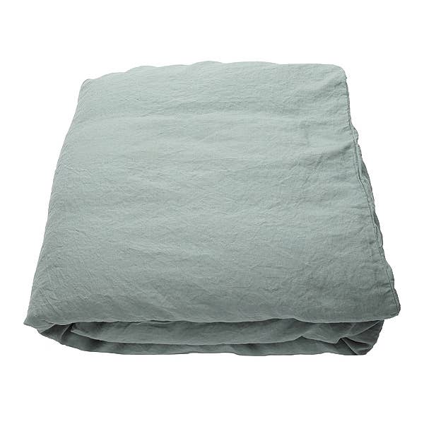 LinenMe – Engroshandel Dynebetræk – Linned dyne spa grøn sten vasket5