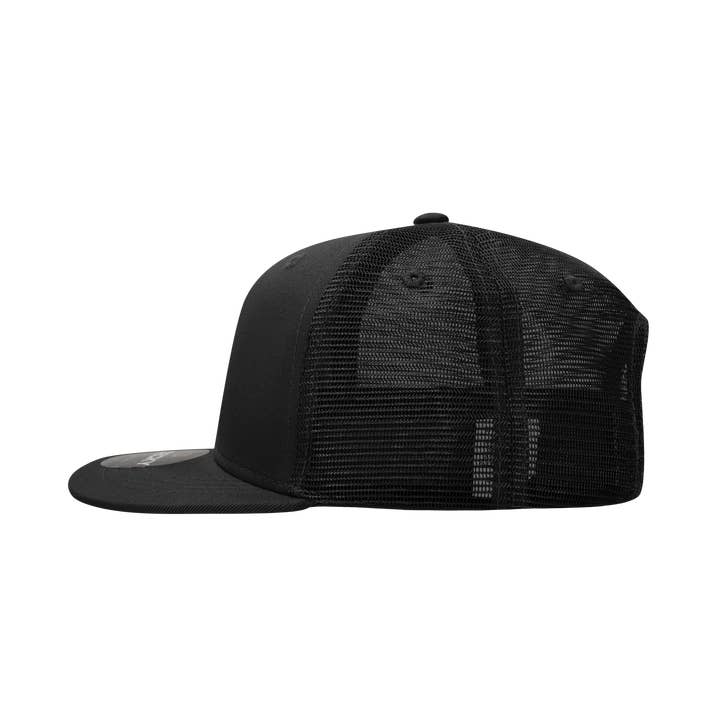 The Park Wholesale - Wholesale Trucker hat – Unisex - Decky 1052 - Blank 6 Panel Trucker Hat, Flat Bill Snapback - 105239