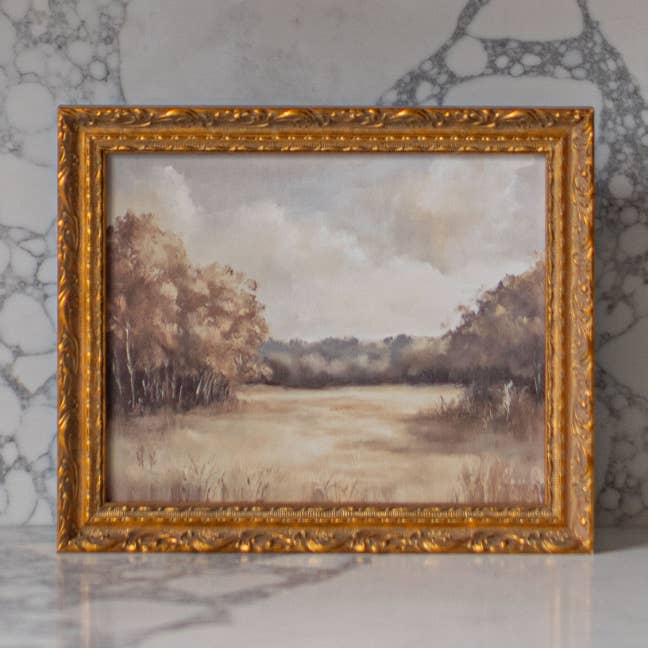 Changing Seasons | French Brass Inspired Gold Mould Framed Art for wholesale by Luxe B Co