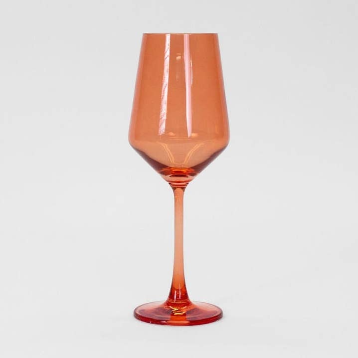 GlassHauseCo - Wholesale Wine Glass - Aperol Orange - Colored Wine Glass
