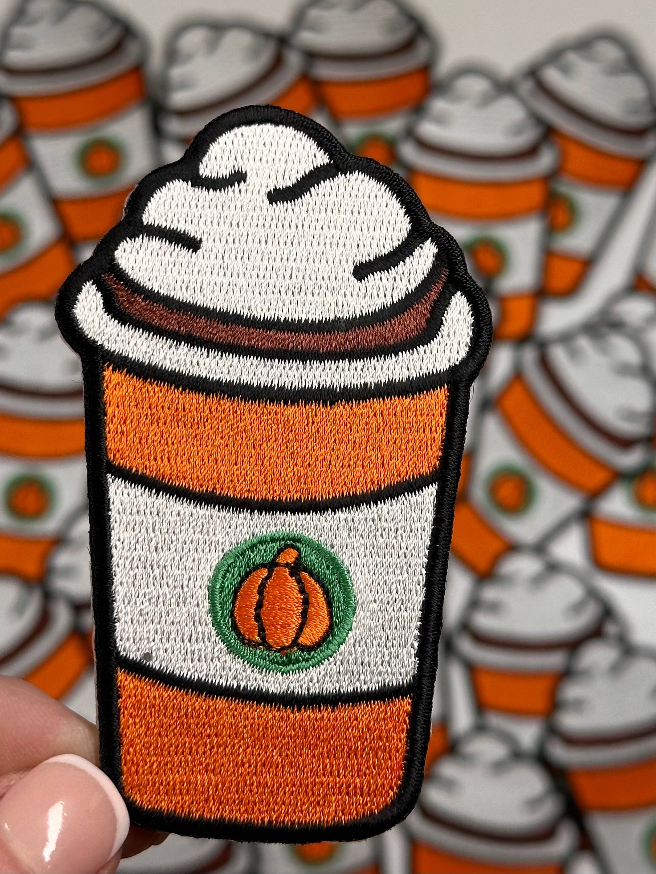 Aloe and Milk Boutique - Wholesale Patch - Fall Latte Patch, fall patches, starbucks patch, holiday0