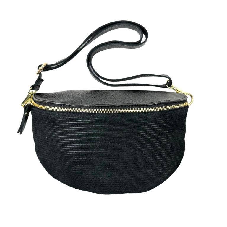 Chenson & Gorett - Wholesale Belt Bag - Women's - Women's Large Suede and Leather Waist Bag0