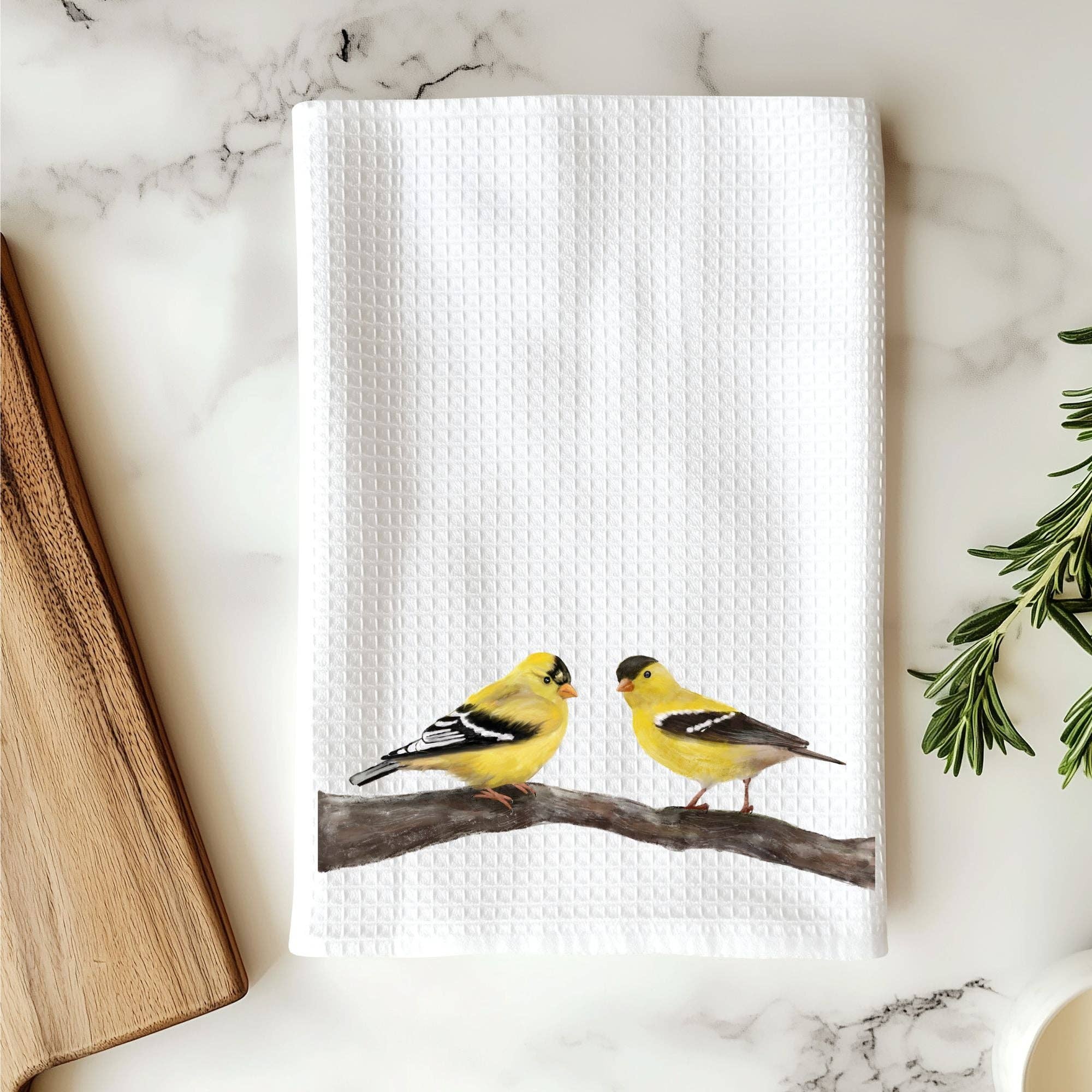 MerikaArt – wholesale Kökshandduk – Gulsparvspar Kökshandduk0