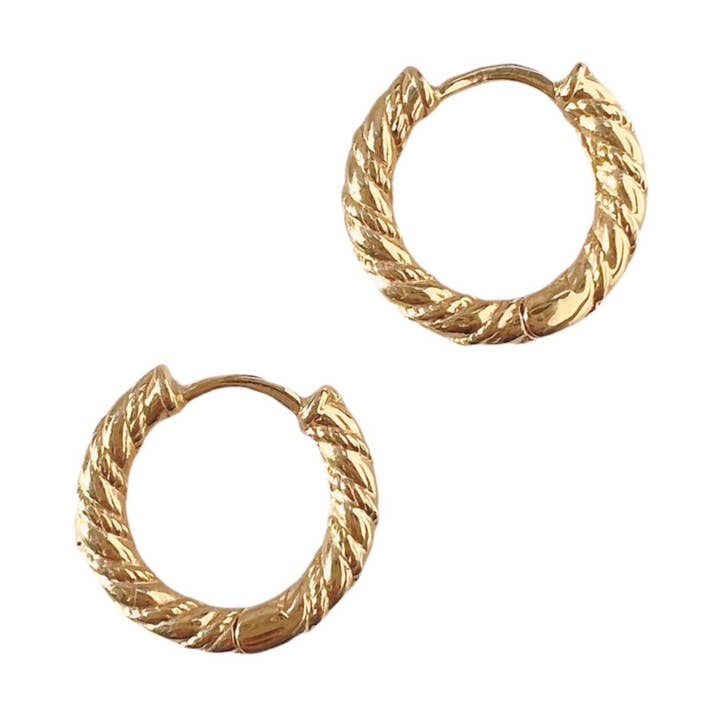 Aurelia Spiral Huggie Earrings for wholesale by Luvloops