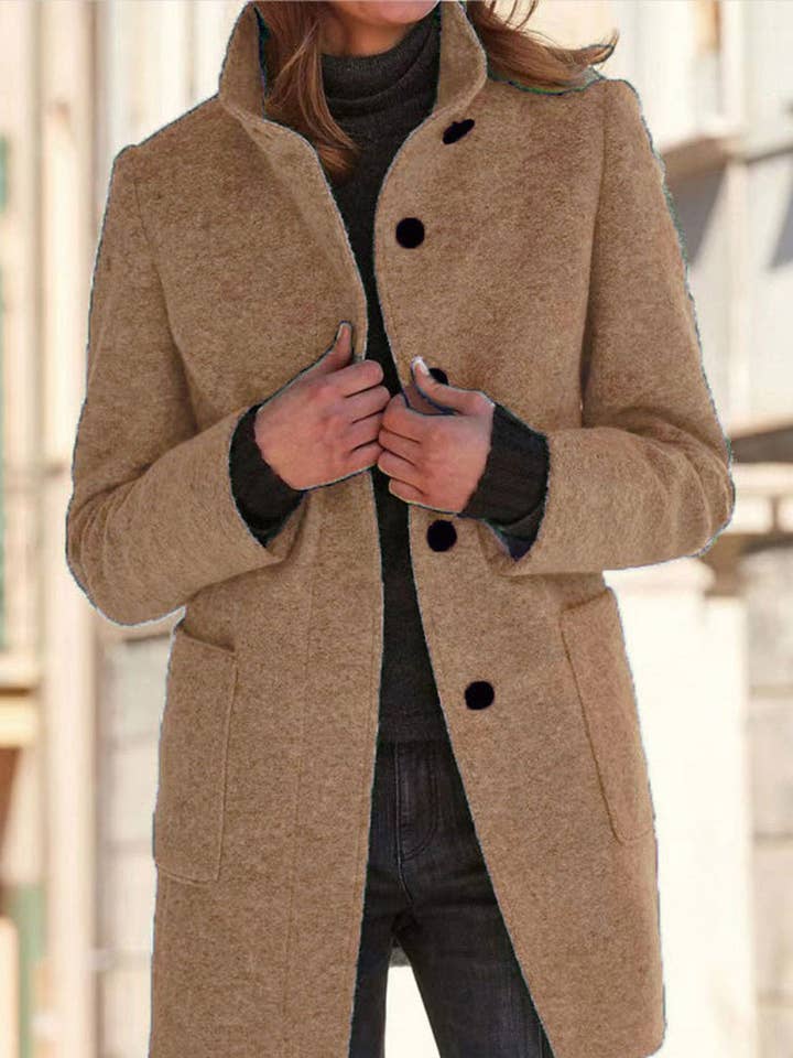 safistyle - Wholesale Coat - Women's - Tailored Button-Up Coat5