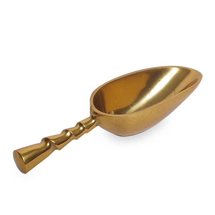 India Handicrafts Inc - Wholesale Serving Utensil - Gold Small Ice Scoop