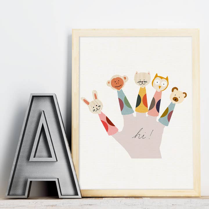Francesca Iannaccone – wholesale Art print – Kids & baby – Children's Art print - Finger Puppets 1