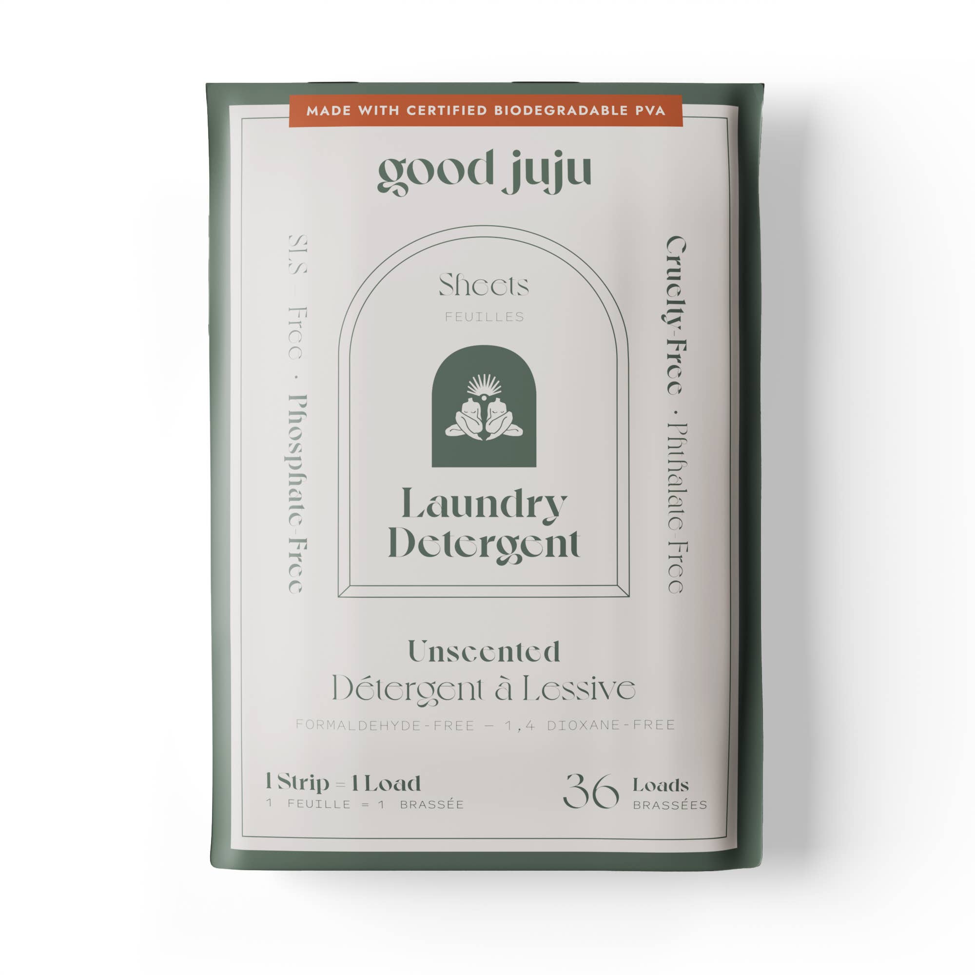 Good Juju Body & Home - Vente Lessives en poudre/dosettes - Feuilles détergentes pour linge sans parfum1