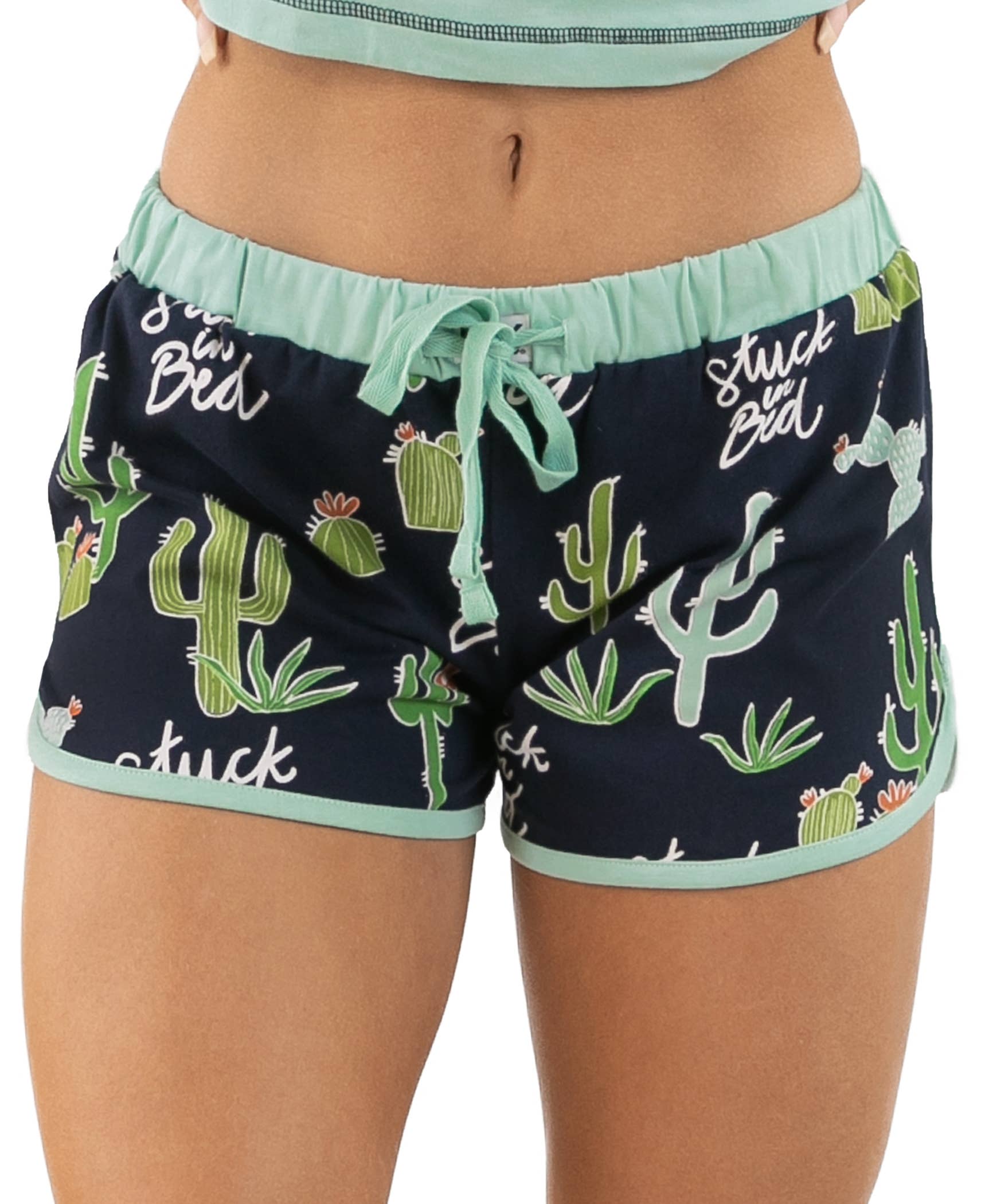 Lazy One - Wholesale Sleepwear Bottom - Women's - Stuck In Bed Blue Women's PJ Shorts2