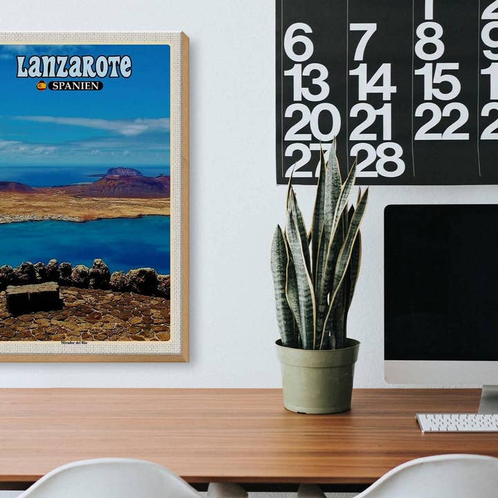 Femer - Wholesale Sign - Travel sign 20x30 cm Lanzarote Spain Mirador del Rio sign wooden sign3
