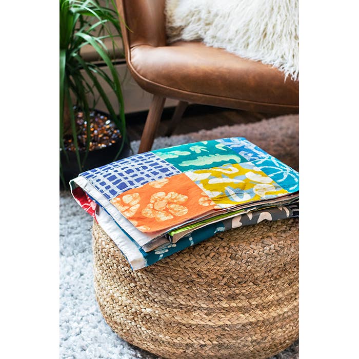 Global Mamas - Wholesale Throw Blanket - Batik Throw: Patchwork - Organic3