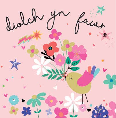 Belly Button Designs – wholesale Thank you card – Diolch Yn Fawr0