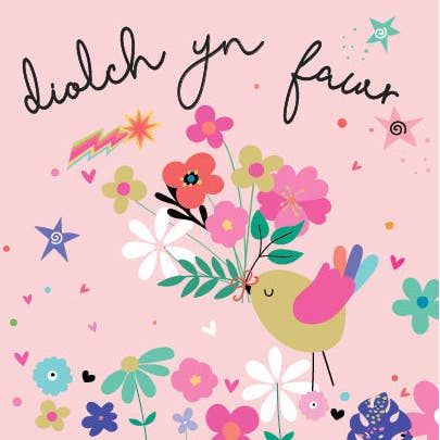 Belly Button Designs – wholesale Thank you card – Diolch Yn Fawr