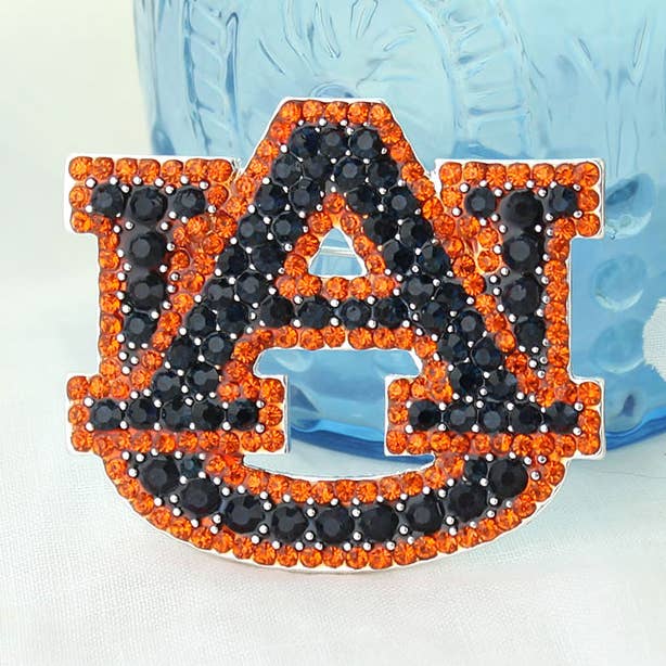 Seasons Jewelry - Wholesale Lapel Pin/Button - Auburn Crystal Logo Pin0