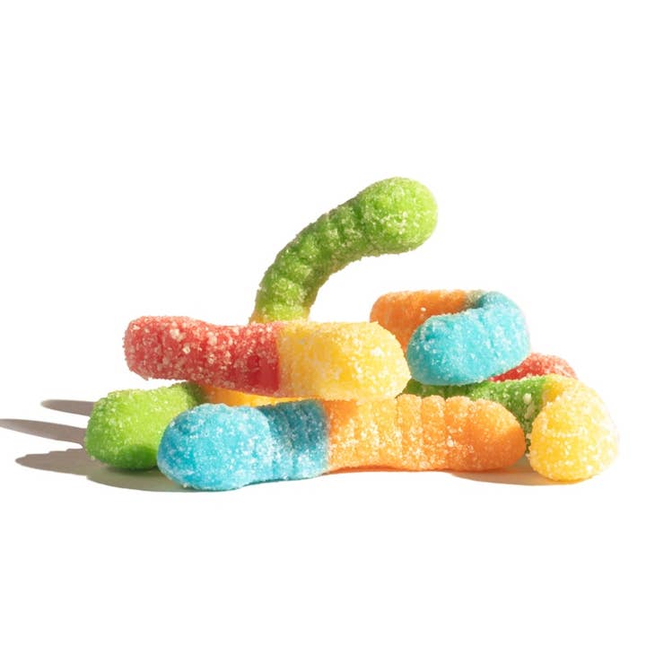 O'Shea's Candies Sweet Shop - Wholesale Gummy - Gourmet Gummy Worms “Mini Sour Worms 🪱 “w/ Jar 16OZ