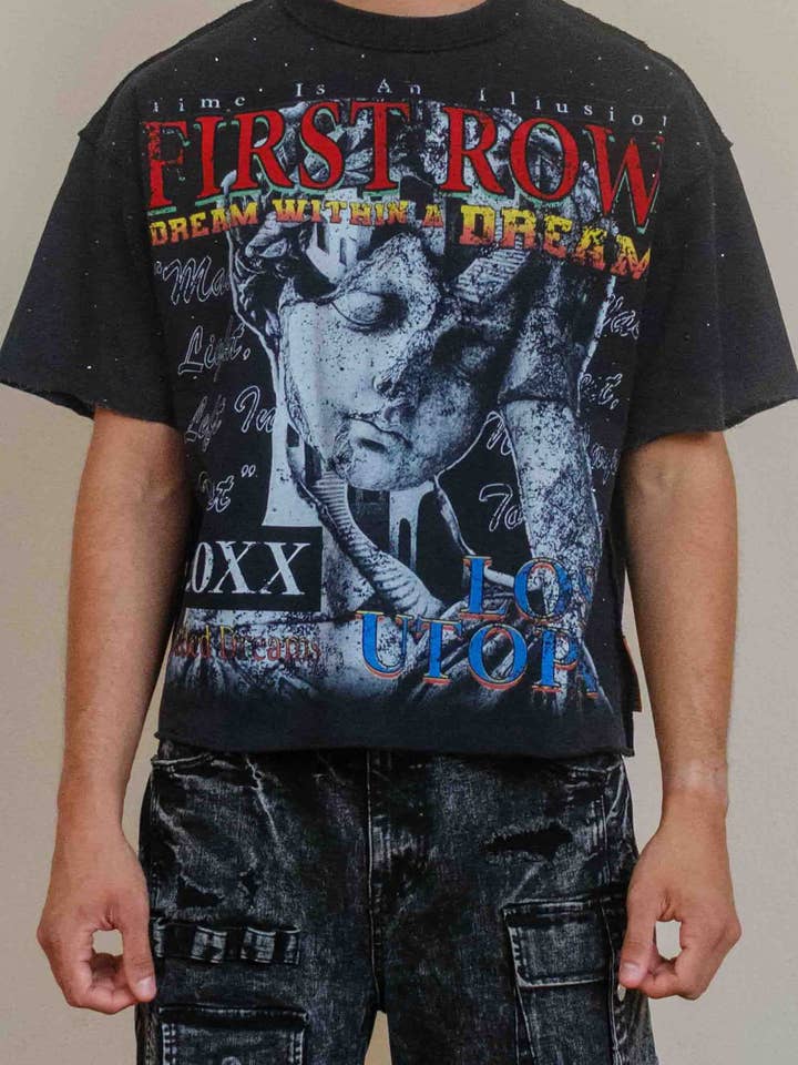 LOST UTOPIA ILLUSION CROPPED TEE for wholesale by First Row