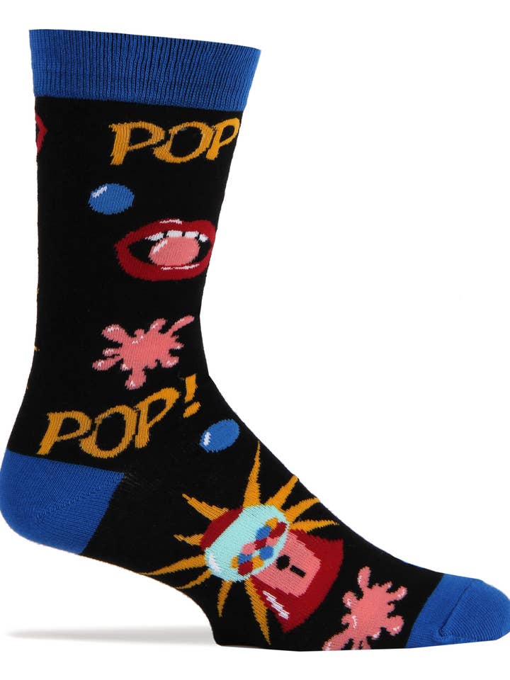 Oooh Yeah/Sock It Up/Oooh Geez Slippers - Wholesale Socks - Men's - Gumball | Men's Cotton Crew Funny Socks1
