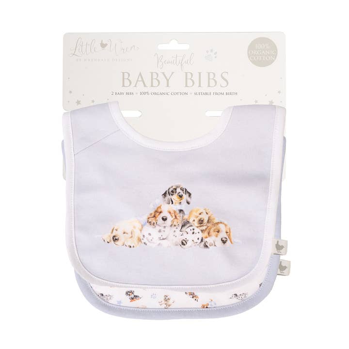 Little Wren Bib Gift Set - Little Paws for wholesale by Wrendale Designs