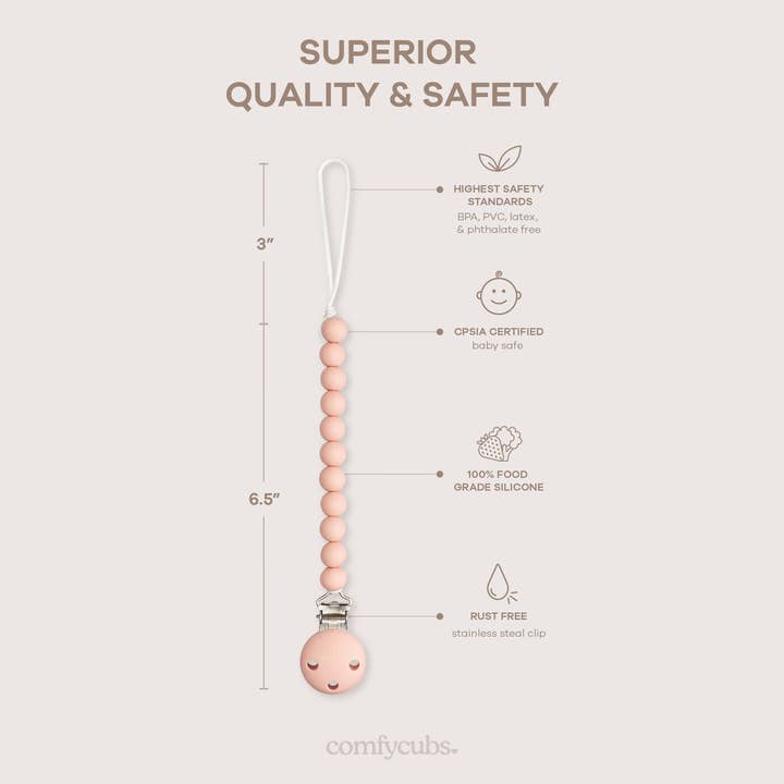 Comfy Cubs - Wholesale Pacifier clip – Baby - Baby Pacifier Clips, 100% Food Grade Silicone by Comfy Cubs8