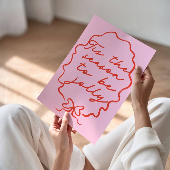 Coquette Christmas Wall Art Print 11x14 A4 8X10 A5 5X7 4X6 for wholesale by Cotswold Transfers