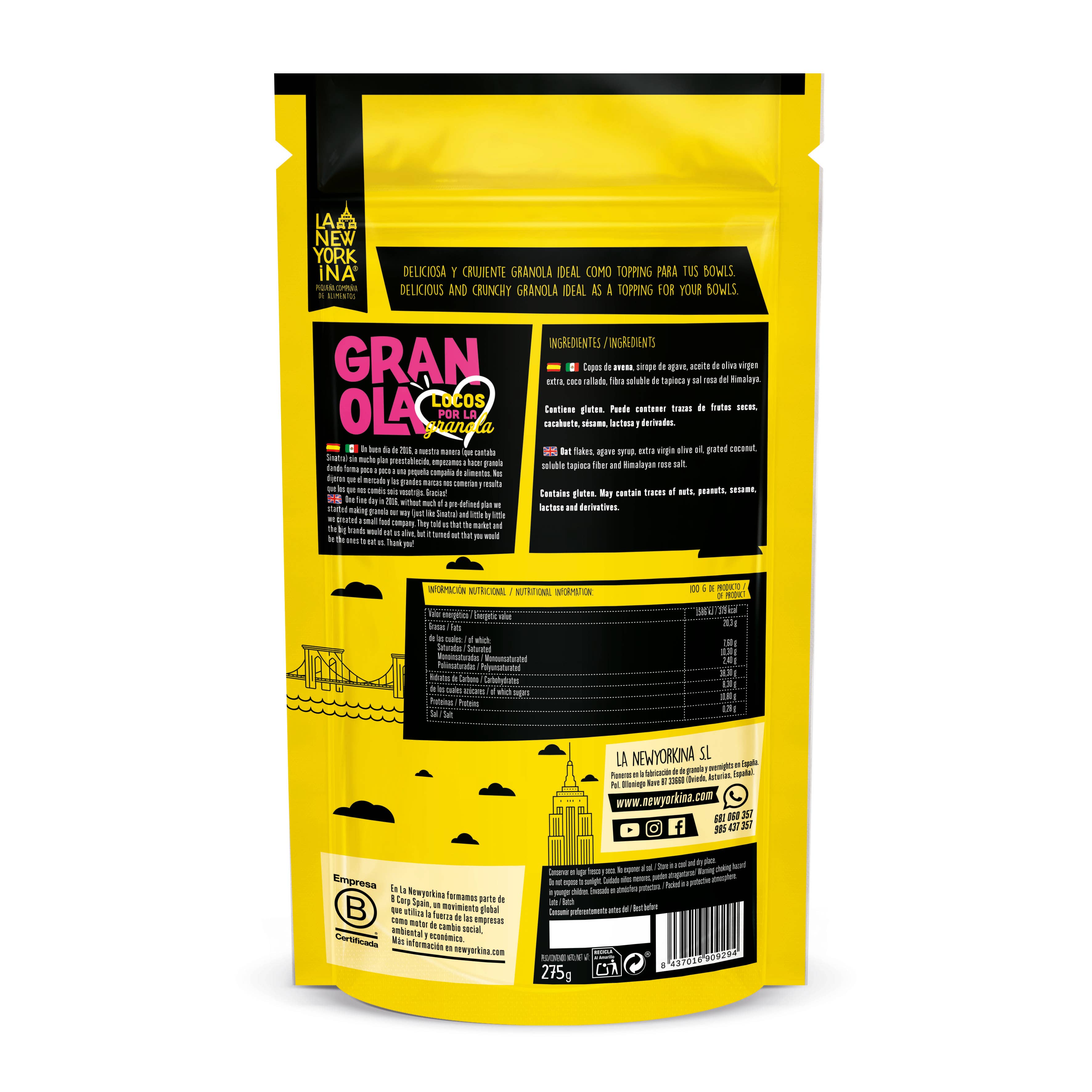 La Newyorkina - Wholesale Granola - Granola Bowl Lovers 275gr5