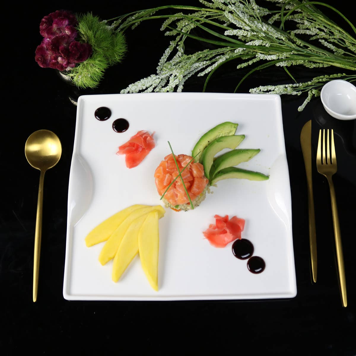 Little White Dish - Wholesale Dinnerware Set - Square Dinnerware Set - 20 Pcs10