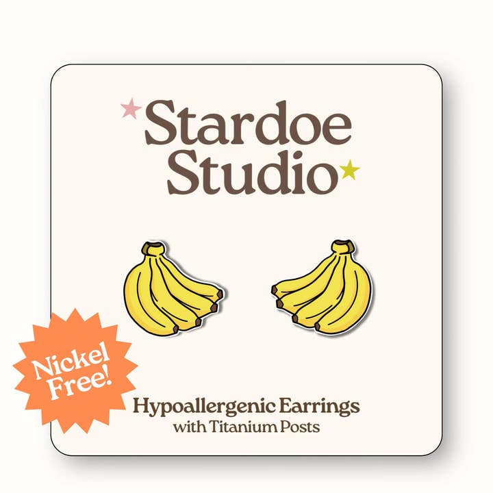 Stardoe Studio – Engroshandel Ørestikkere – Banan øreringe