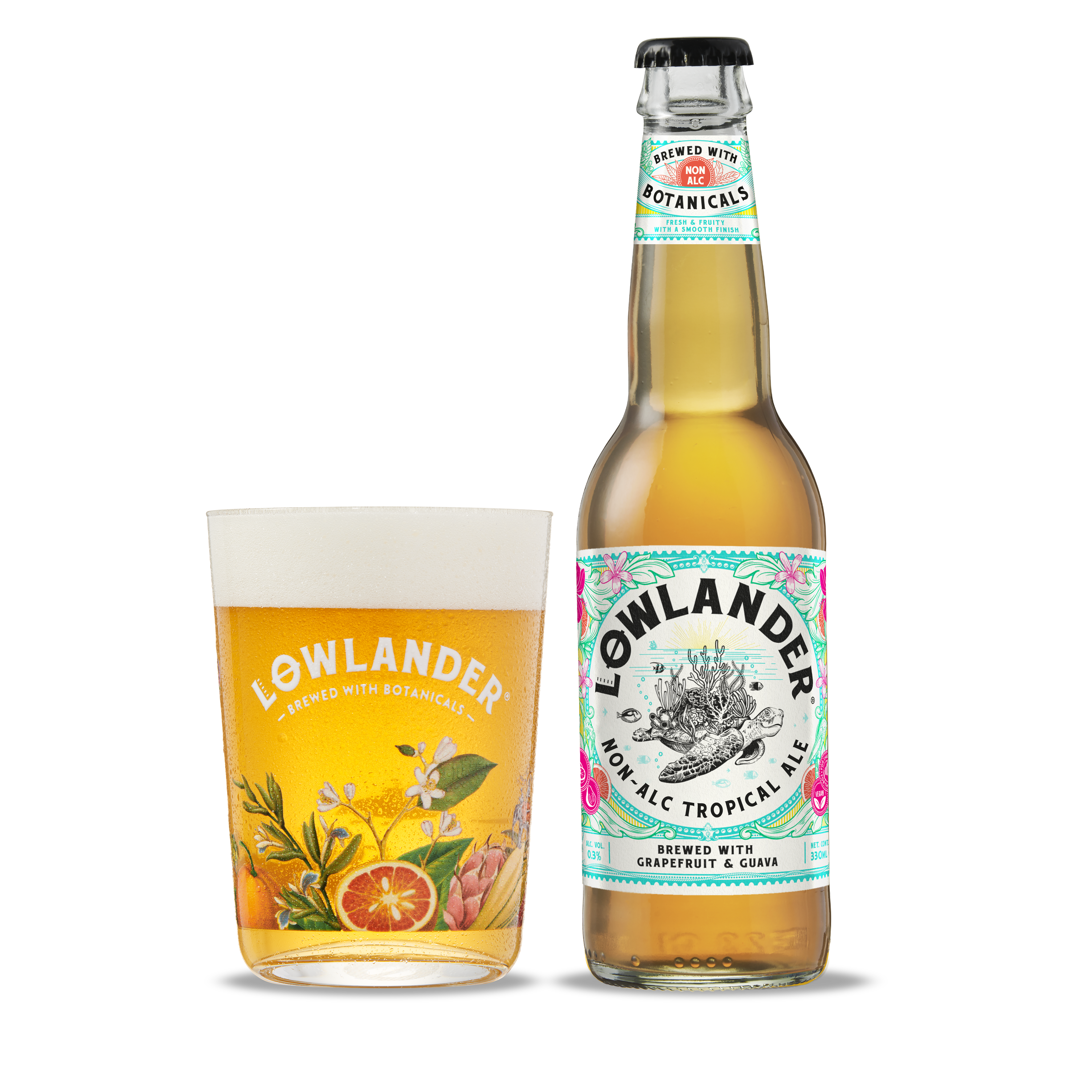 Lowlander Beer - Venta al por mayor Cerveza sin alcohol - Lowlander Tropical Ale sin alcohol en botella1
