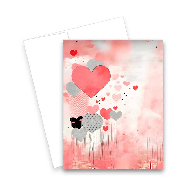 Valentines Day Notecard - Set of 1 or 4 - Greeting Cards for wholesale by Aria Rae