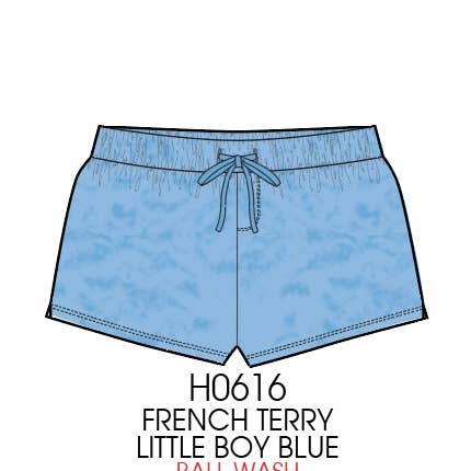 Washed tween short - little boy blue for wholesale by Paper Flower