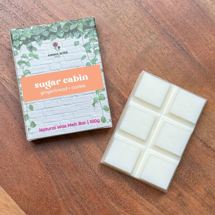 Sugar Cabin Wax Melt – Gingerbread | Vegan & Handmade for wholesale by Sweet Wild Scents