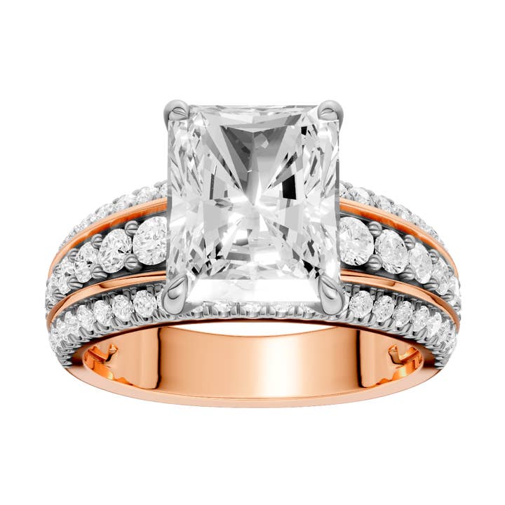 3.75ct Radiant Certified Lab Diamond Ring for wholesale by White Rock