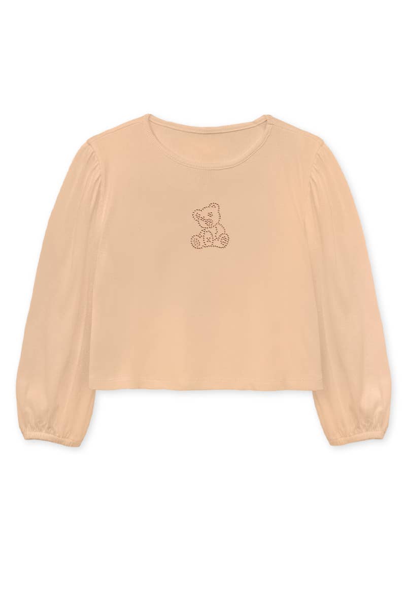 Cutie Patootie Clothing - Vente T-shirt sérigraphié – enfant - Haut à manches longues pour fille avec graphiques GKT-Y24-360123B1