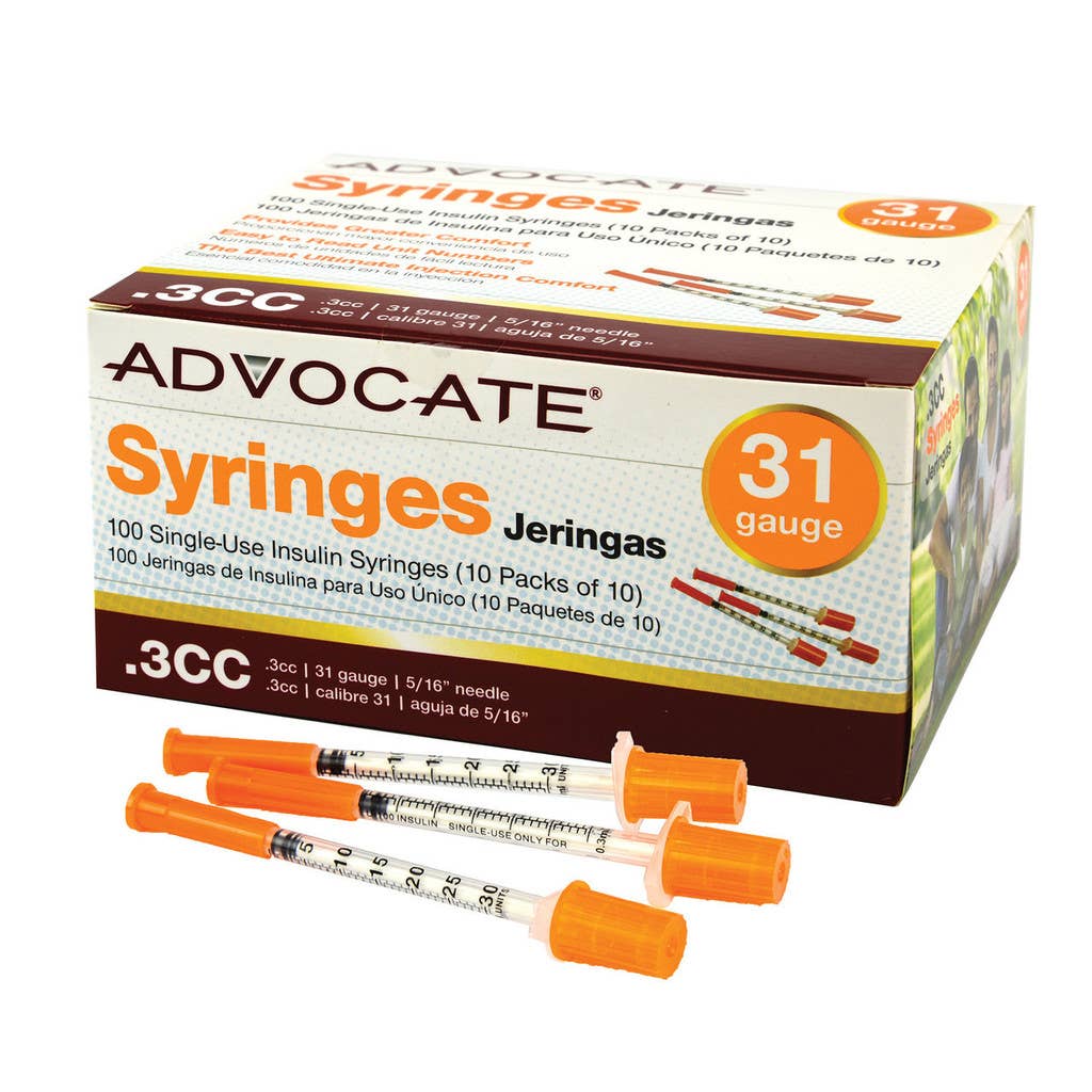Advocate - Wholesale First Aid Kit - Advocate Insulin Syringes 100 per box1
