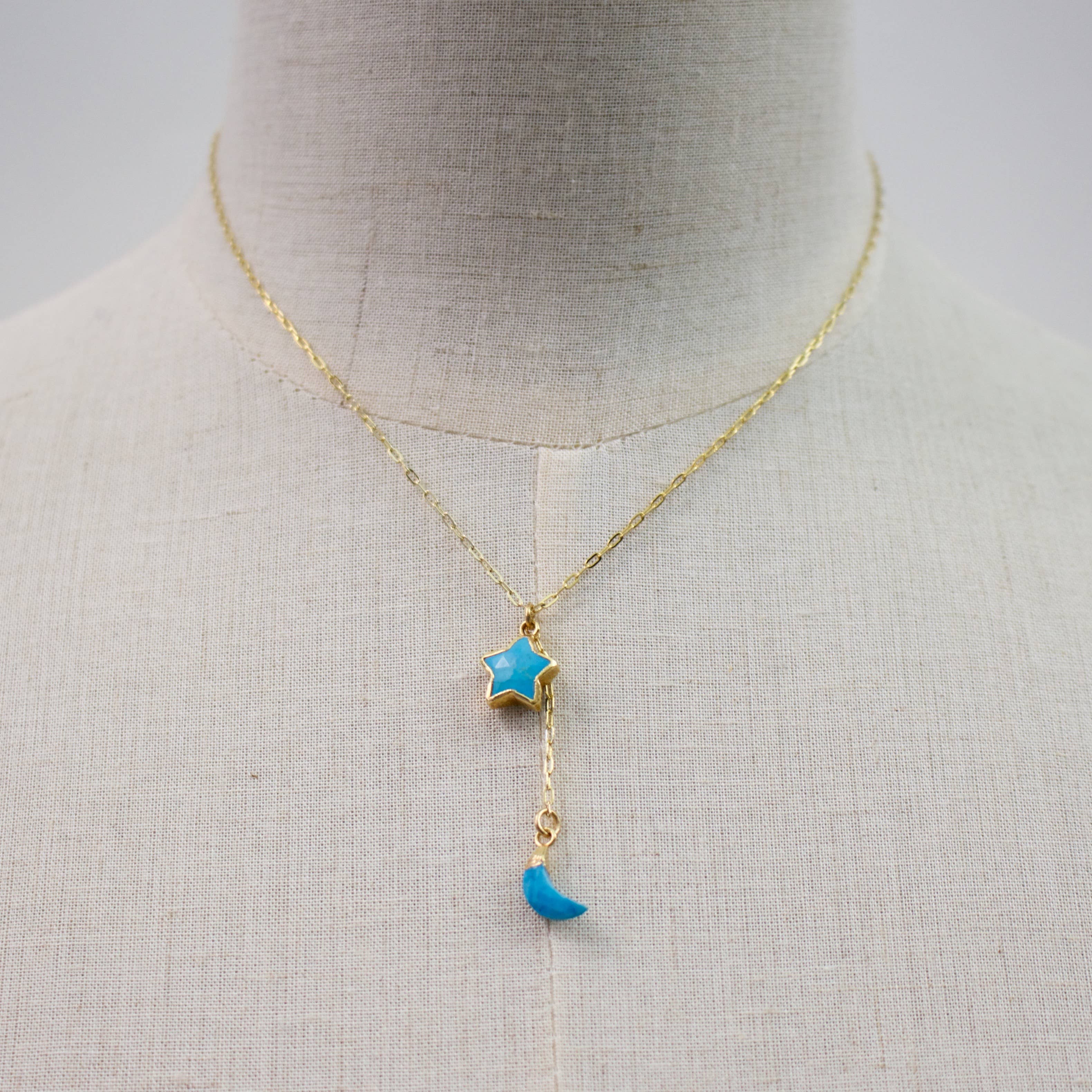 a.v. max - Wholesale Halskettinghanger - Mini Over The Moon stenen halsketting|Labradoriet|Turq|Zonnesteen10