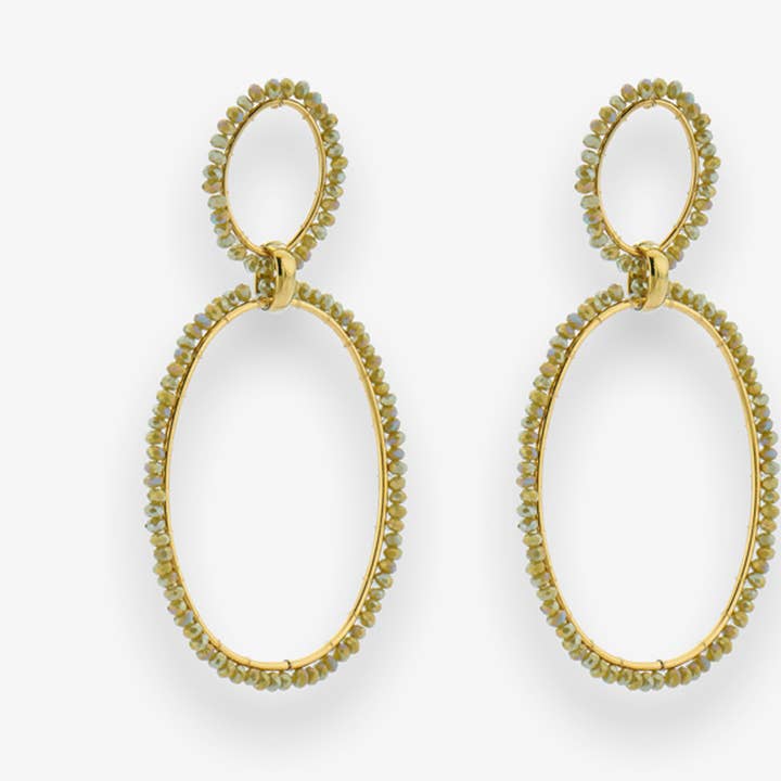 Olivgrüne Ohrringe Lumi für den Großhandel von Liet&Joliet