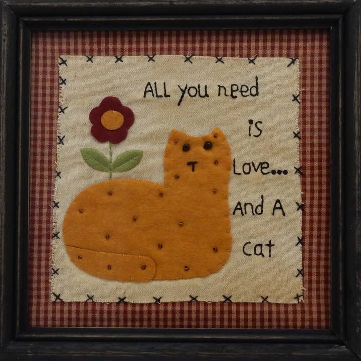 Stitchery Samples - All You Need is Love…Cat for wholesale by Green Pastures Wholesale