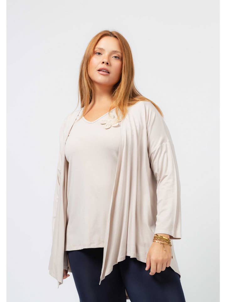 258010 - Veste en maille lisse Collection Printemps Été Grandes Tailles pour la vente par Teresa Cardoso Oliveira