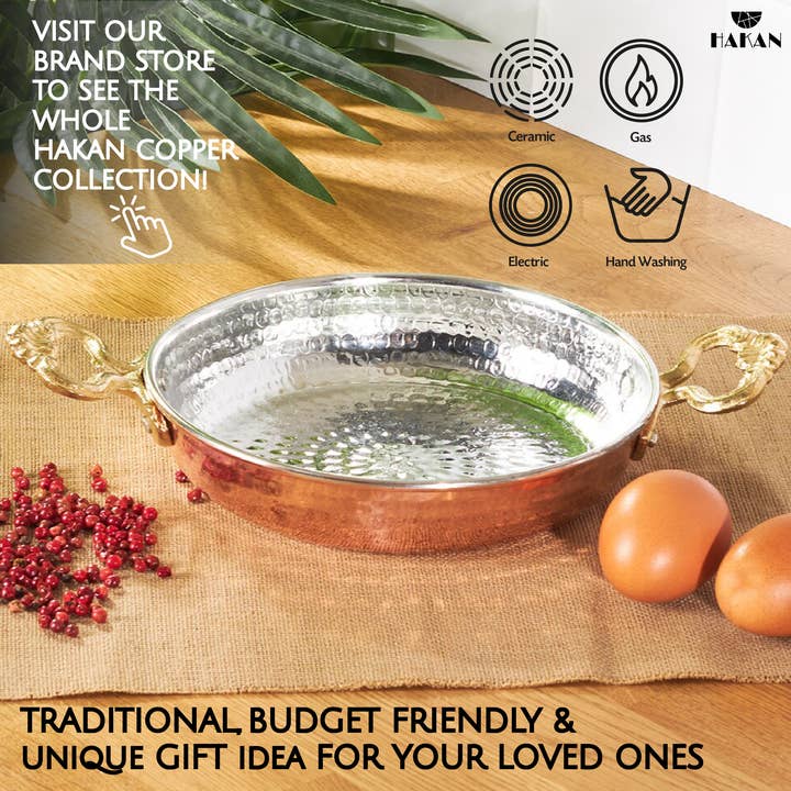 Hakan - Wholesale Pan - Hakan Copper Egg Pan for Cooking, Handmade Small Frying Pan7
