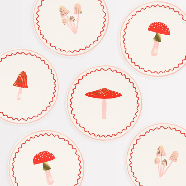 Merry Mushrooms Side Plates for wholesale by Meri Meri