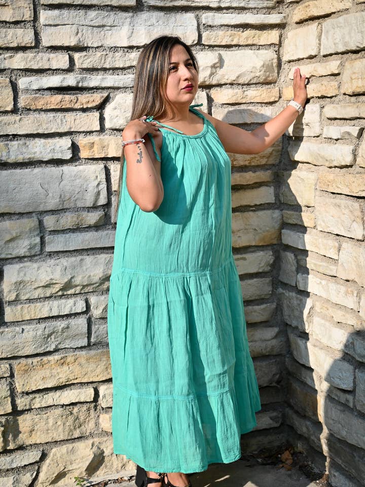 Alpaca market - Wholesale Dress - Women's - Earth Goddess Cotton Summer dress - 100% cotton dress - Summer cotton dress