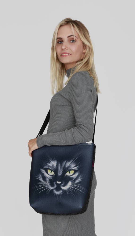 IngrossoBertoni by INCI Srl - Vente Tote bag – femme - Sac à bandoulière en feutre noir Bertoni Funky Anthracite4