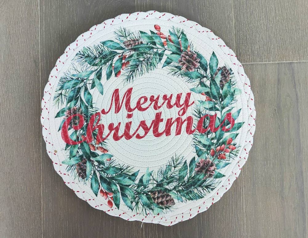 Fennco Styles - Wholesale Placemat - Christmas Design Woven 15" Placemat8