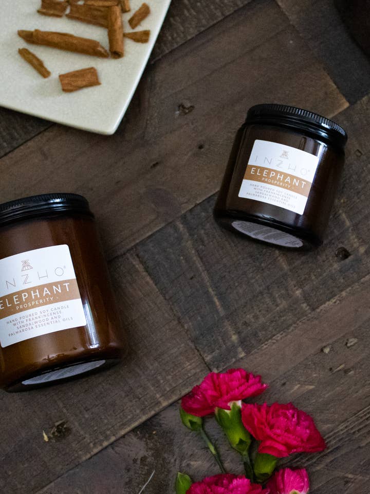 Elefante - Para Prosperidade - Vela de Soja Aromaterapia por atacado de INZHO
