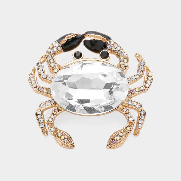 Sensibling Corp. - Wholesale Brooch - Glass Crystal Rhinestone Pave Crab Brooch7